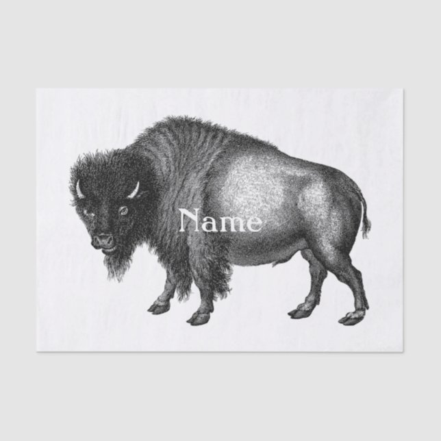 Big Bison Buffalo Thunder_Cove  Tissue Paper (Front)