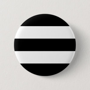 Big Black and White Stripes 6 Cm Round Badge