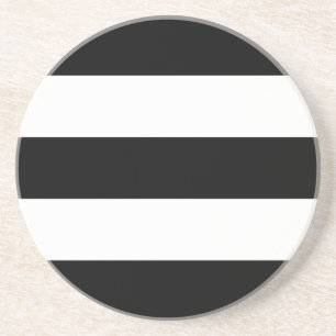 Big Black and White Stripes Coaster