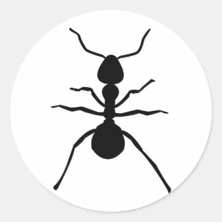 big black ant icon classic round sticker