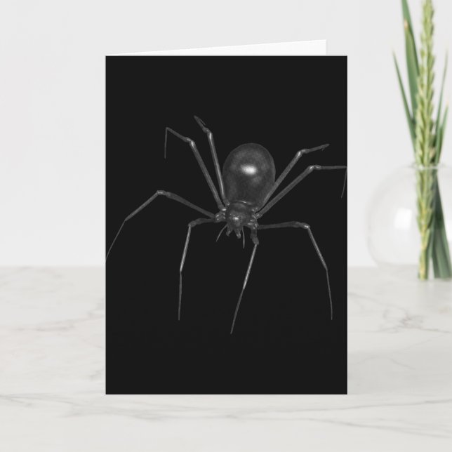 Big Black Creepy 3D Spider Card (Front)