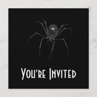 Big Black Creepy 3D Spider Invitation
