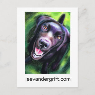 Big Black Dog smlr, leevandergrift.com Postcard