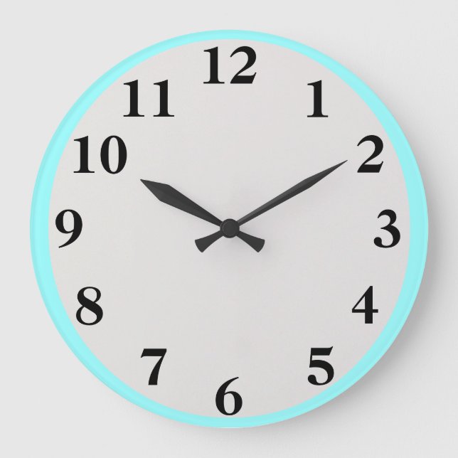 Big Black Numbers Large Clock (Front)