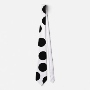 Big Black Polka Dots on Customisable Background Tie
