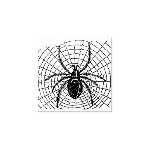 Big Black Spider Rubber Stamp