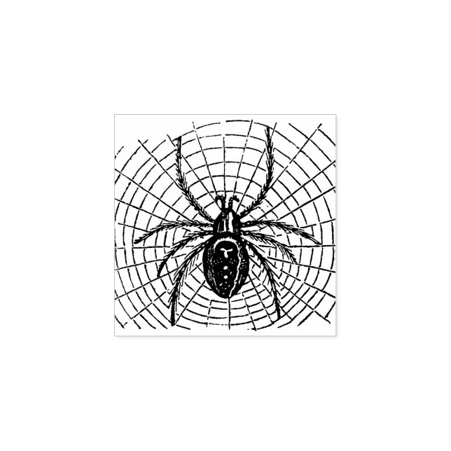 Big Black Spider Rubber Stamp (Imprint)