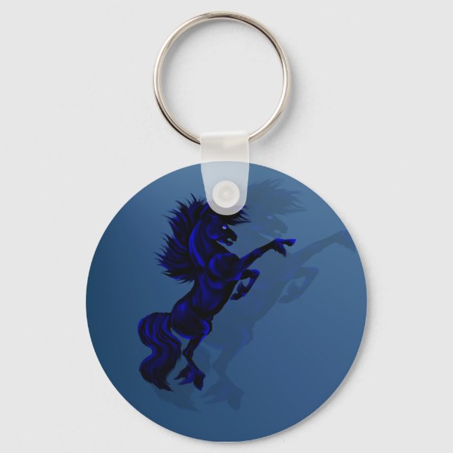 Big Black Stallion Keychain (Front)