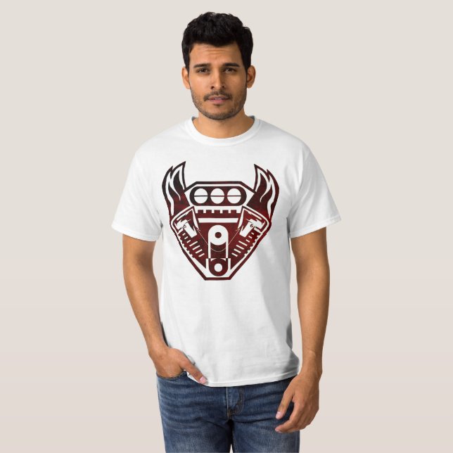 Big Block Racing Engine T-Shirt (Front Full)