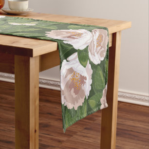 Big Bloom Camellia Charm Short Table Runner