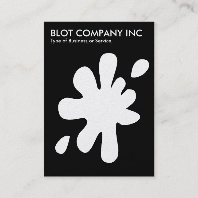 Big Blot - White on Black (Gold Card) Business Card (Front)
