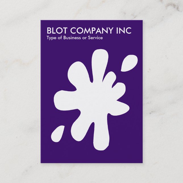 Big Blot - White on Deep Purple 330066 Business Card (Front)