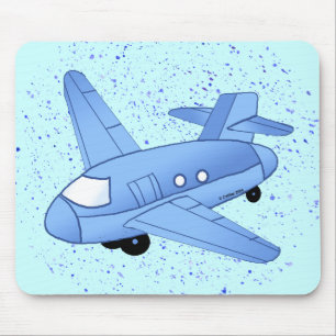 Big Blue Aeroplane Mouse Pad
