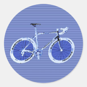 big blue bike classic round sticker