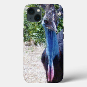 Big Blue Cassowary Bird, iPhone 13 Case