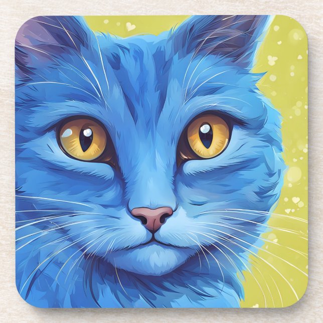 Big Blue Cat. Coaster (Front)