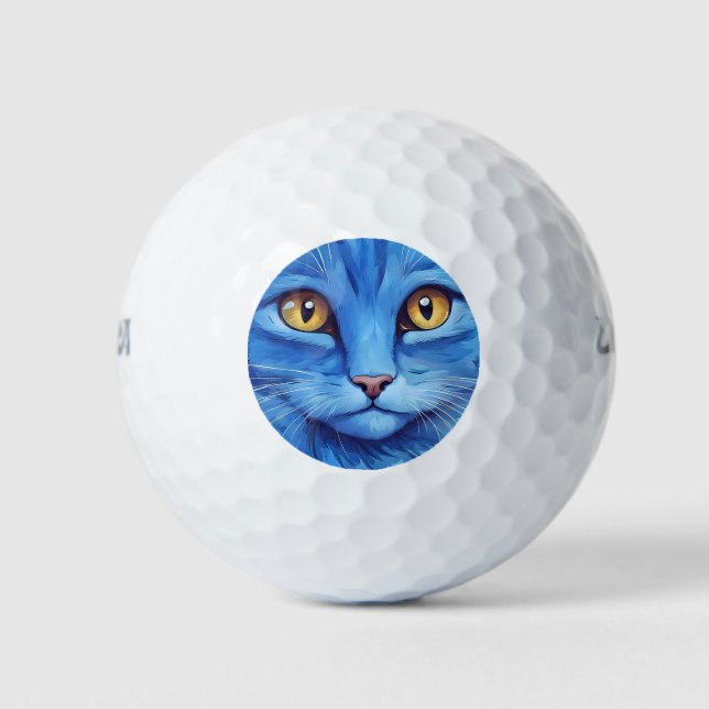 Big Blue Cat Golf Balls (Front)