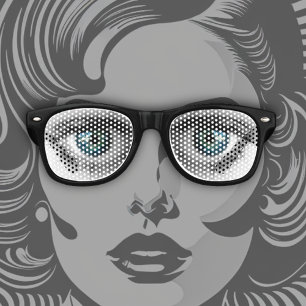 Big Blue Eyes Retro Sunglasses