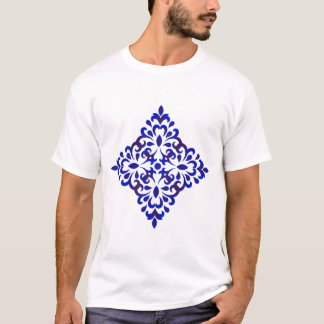 Big Blue Floral Tile T-Shirt