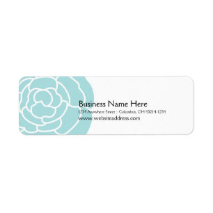 Big Blue Flower Return Address Labels