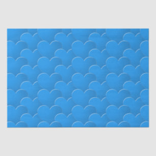 Big blue Hearts pattern Love Valentine's day gift Tissue Paper