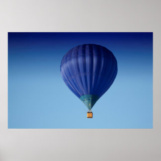 Big Blue Hot Air Balloon Poster