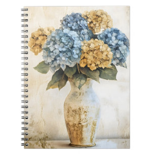 Big Blue Hydrangea Flowers Notebook