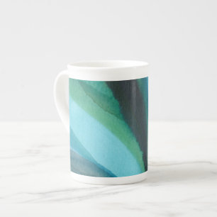 Big Blue Leaf I Bone China Mug