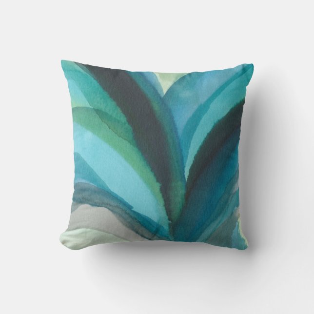 Big Blue Leaf I Cushion (Front)
