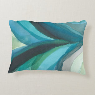 Big Blue Leaf I Decorative Cushion
