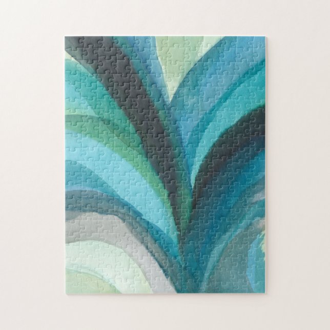 Big Blue Leaf I Jigsaw Puzzle (Vertical)