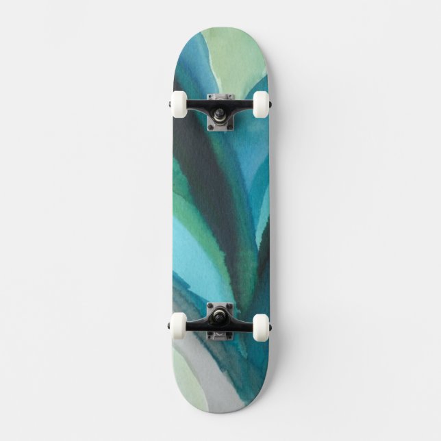 Big Blue Leaf I Skateboard (Front)