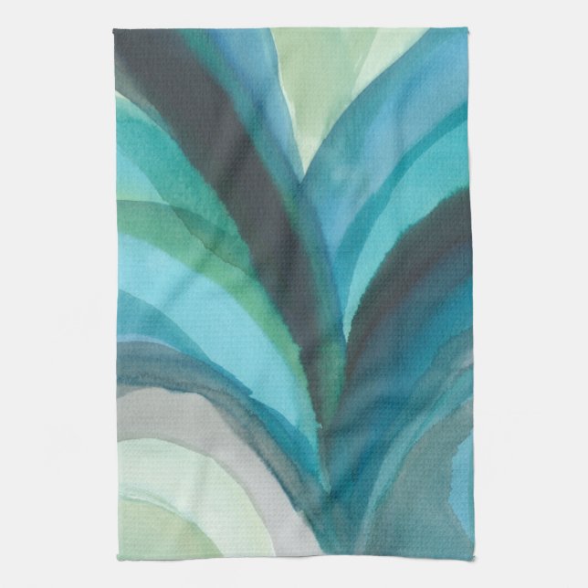 Big Blue Leaf I Tea Towel (Vertical)