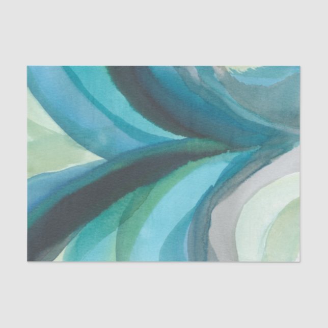 Big Blue Leaf I Tissue Paper (Front)