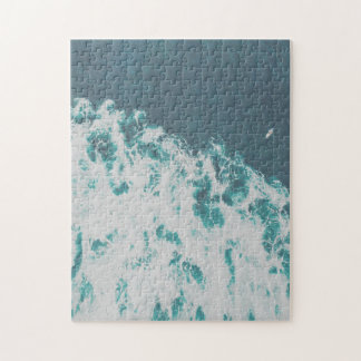 Big Blue Ocean Aerial Beach View Photography Jigsaw Puzzle