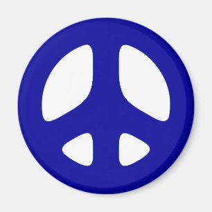 Big Blue Peace Sign Magnet