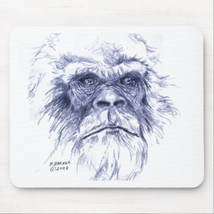 Big Blue Sasquatch Mouse Pad