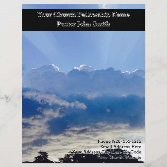 Big Blue Sky Church Business  Custom Letterhead (Front)