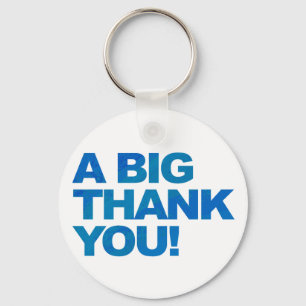 Big Blue Thank You Key Ring
