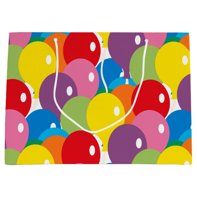 Big Bold Balloons Basic Colours  Large Gift Bag (Front)