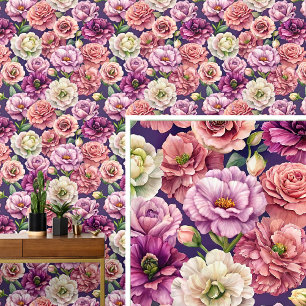 Big Bold & Beautiful Pink Mauve Orange Cream Wallpaper