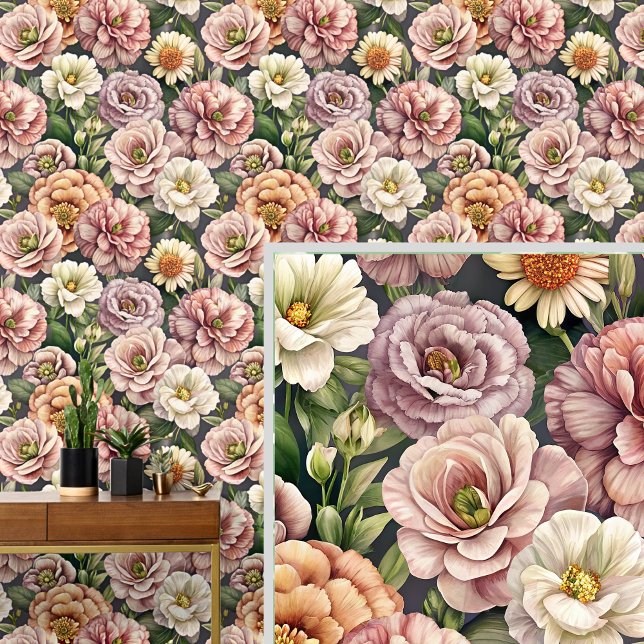 Big Bold & Beautiful Pink Mauve Orange White       Wallpaper (Creator Uploaded)