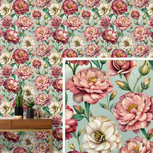 Big Bold & Beautiful Soft Dark Light Pink Flowers Wallpaper