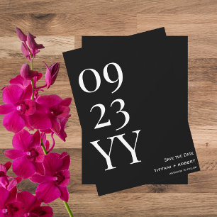 Big Bold Black and White Save The Date