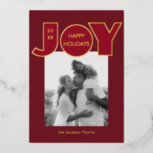 Big Bold Christmas Joy Foil Holiday Card