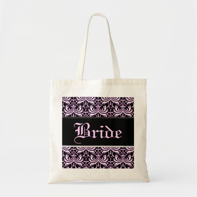 Big Bold Damask (Pink) (Wedding) Tote Bag (Front)