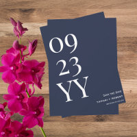 Big Bold Date Navy Blue