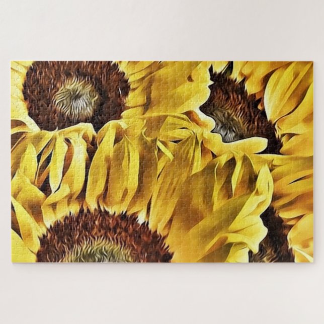 Big Bold Sunflowers Jigsaw Puzzle (Horizontal)