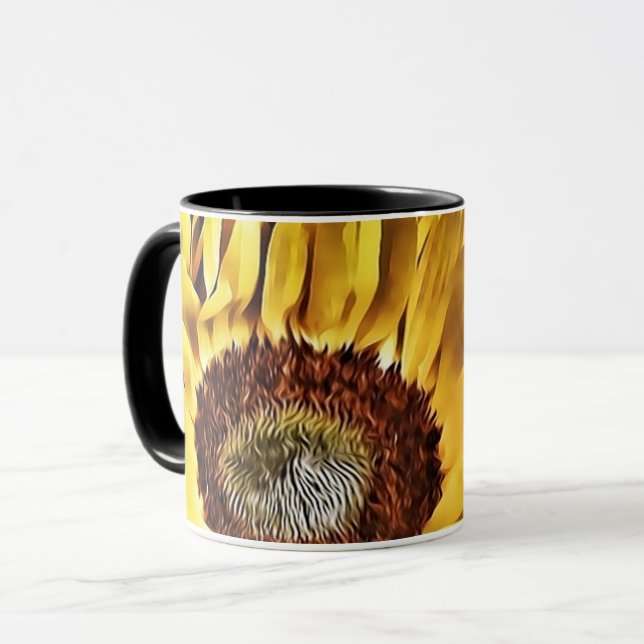 Big Bold Sunflowers Mug (Front Left)