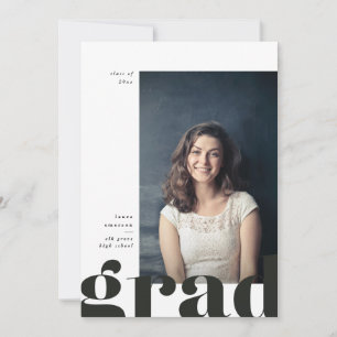 Big Bold Type Graduation Announcement